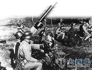 ▲南京保衛戰中的中國機槍陣地。