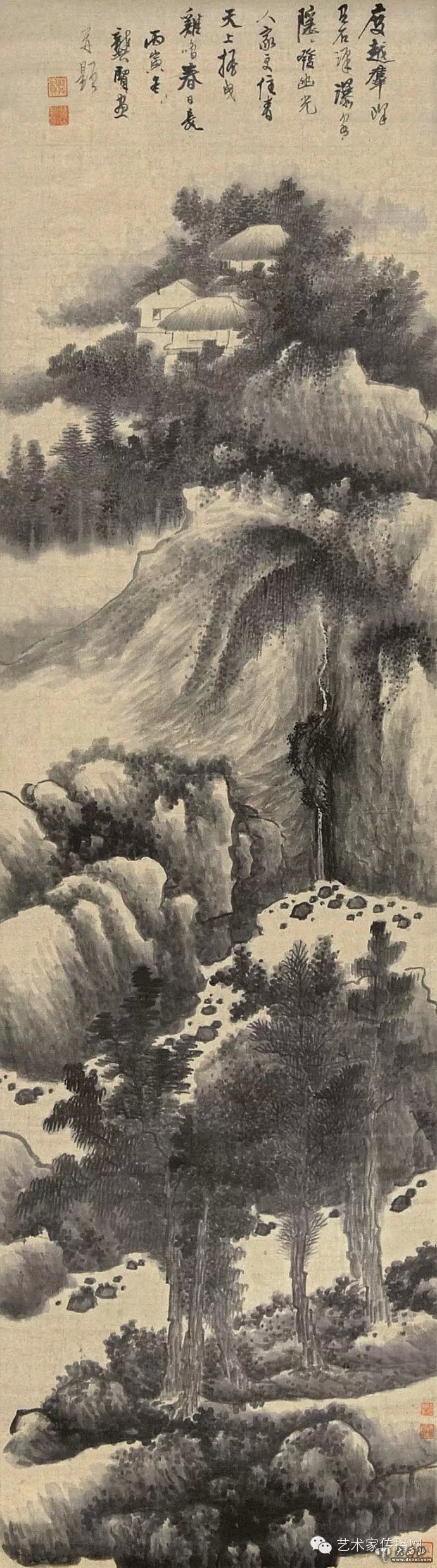 龔賢《群峰石潭圖》