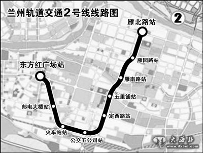 2號線(xiàn)一期工程線(xiàn)位示意圖