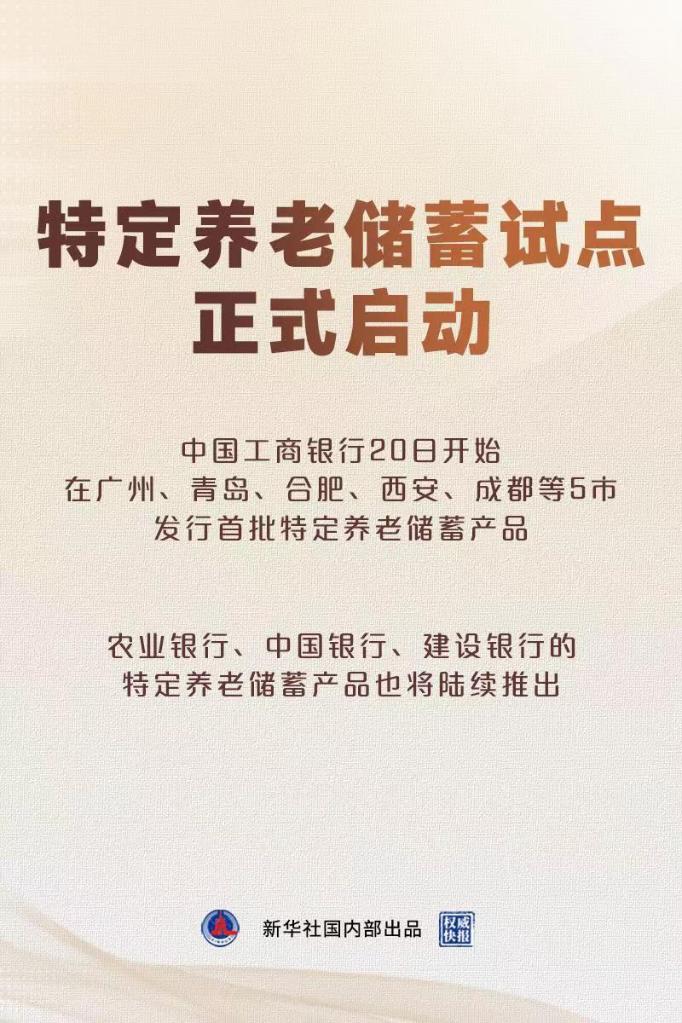 特定養老儲蓄試點(diǎn)正式