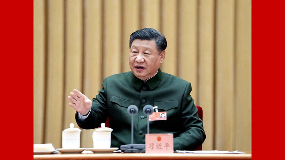 習近平在出席解放軍和