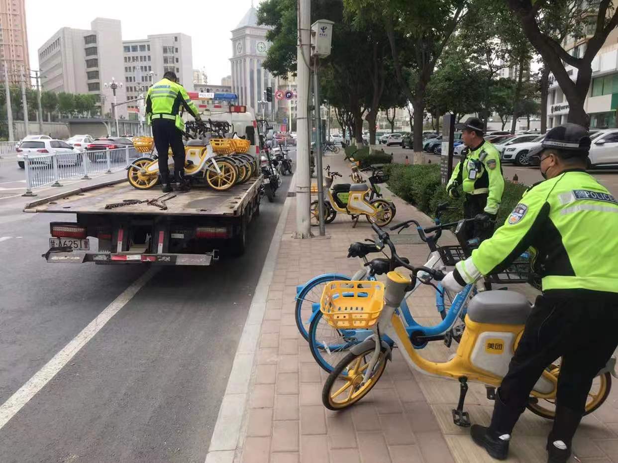 安寧交警持續整治共享